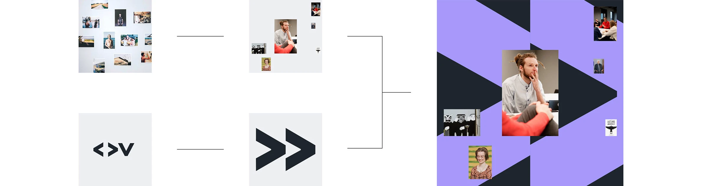 Collegium da Vinci brand identity visual system with flexible design components by Uniforma