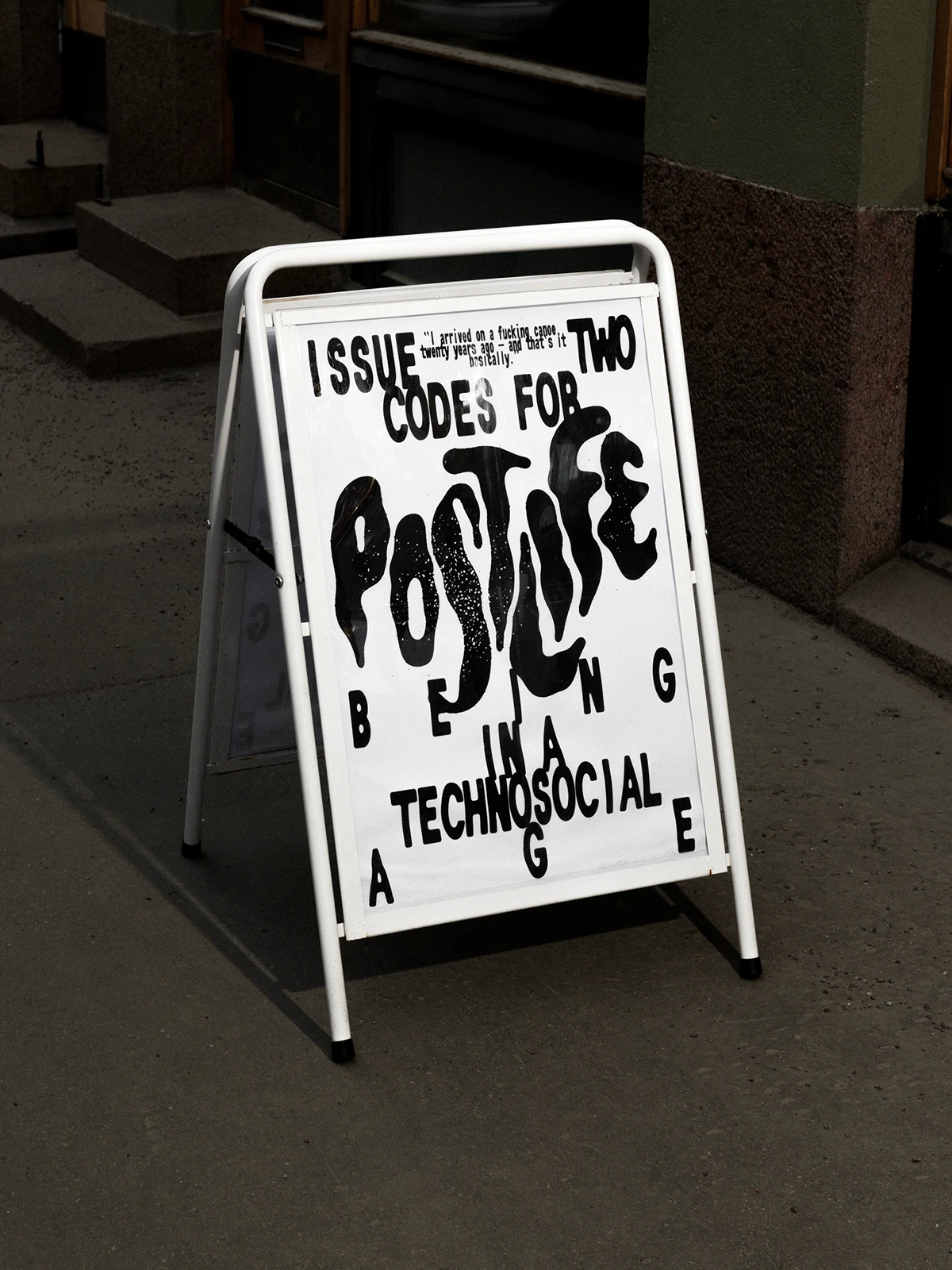 Postlife Magazine Issue Two editorial design single page detail