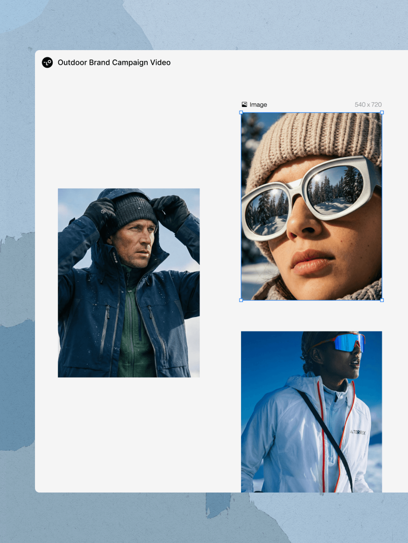 Lovart AI design agent hiking brand campaign video output