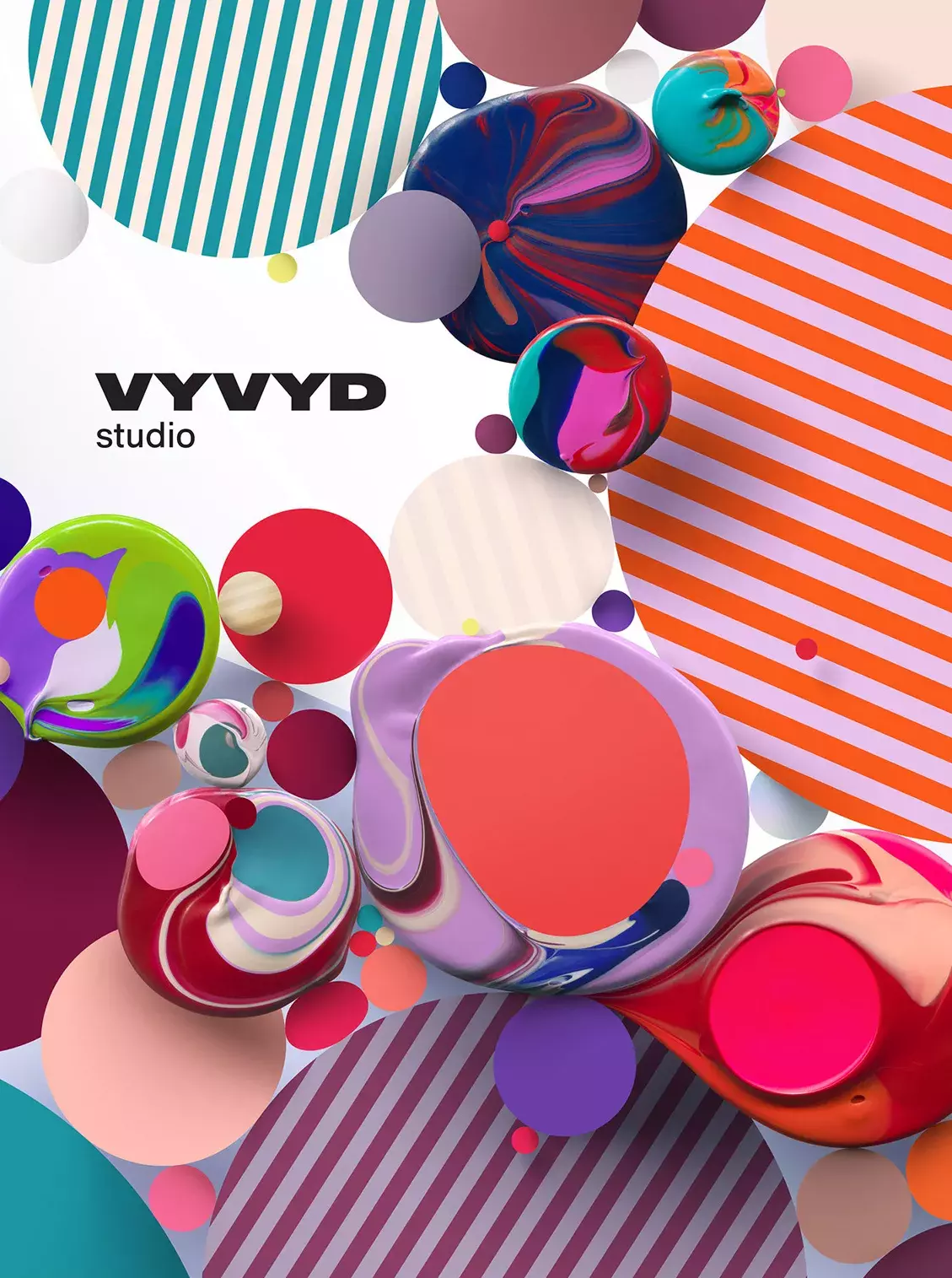 Art pieces made of 24 brand colors for VYVYD Studio - Digital Art