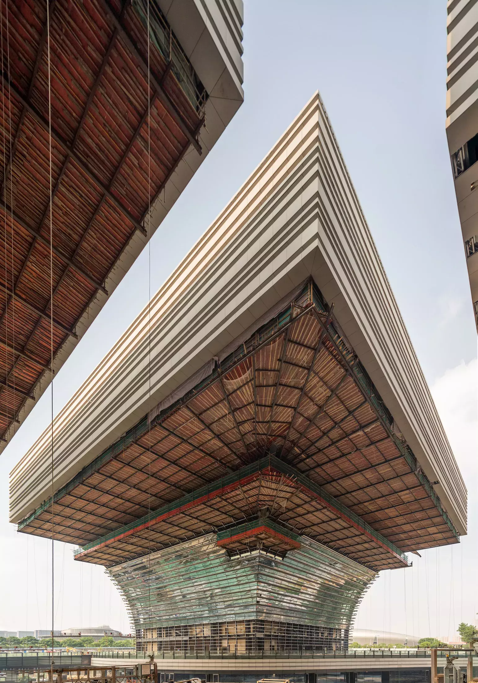 Colossal construction of an upcoming Culture Center in Changzhou, China