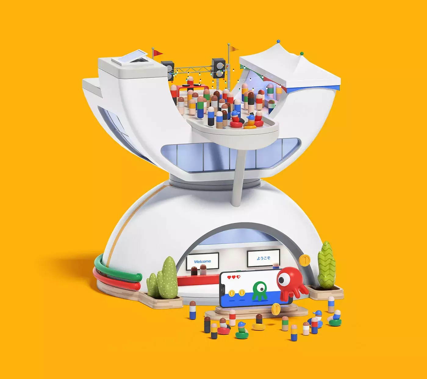 Illustration & Motion Design for Google Next by FOREAL