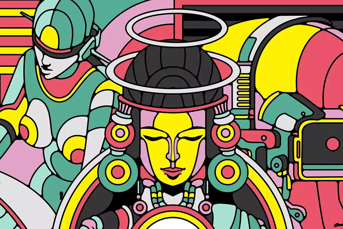 Stylish Illustration for French Magazine Usbek & Rica