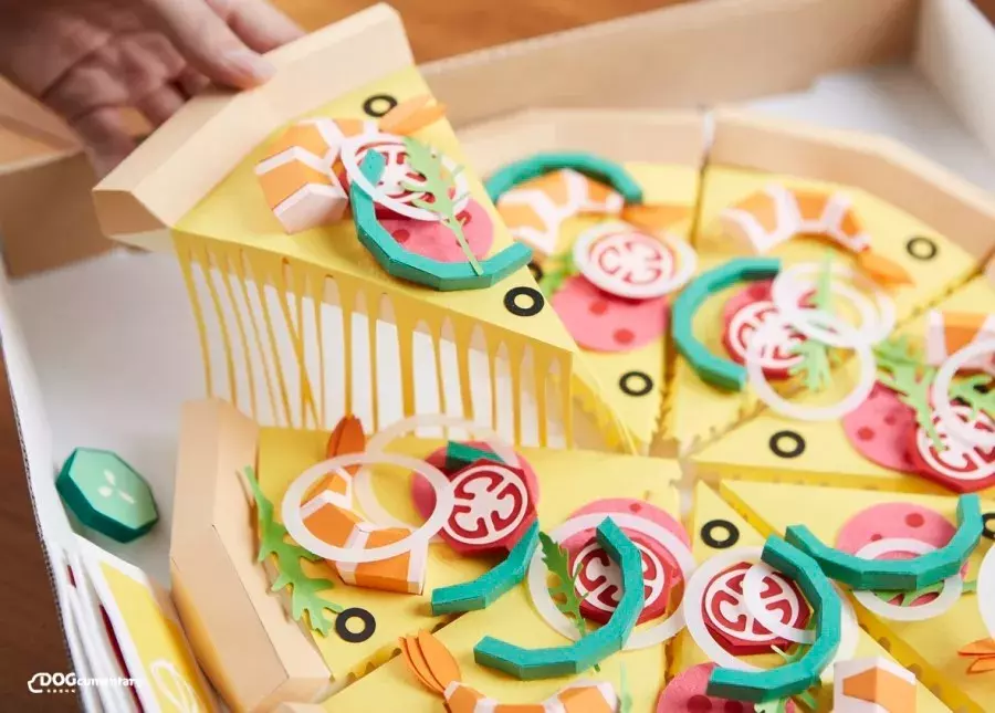 Polygon-Inspired Pizza Night made of Paper