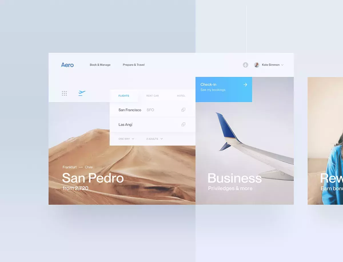 Web Design & UI/UX: Aero - Flight Booking