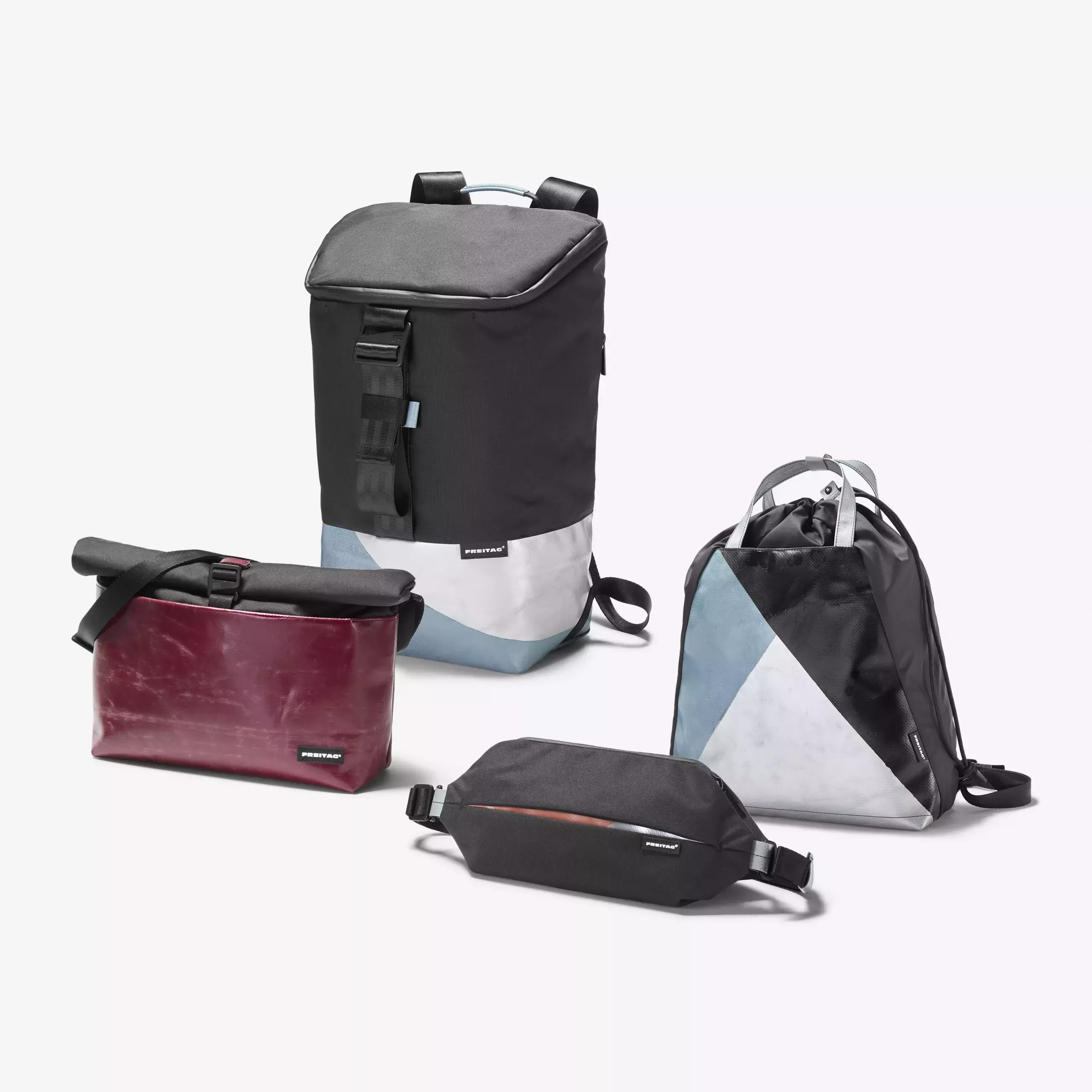 Freitag introducing their newest line of 100% recycled PET Bags