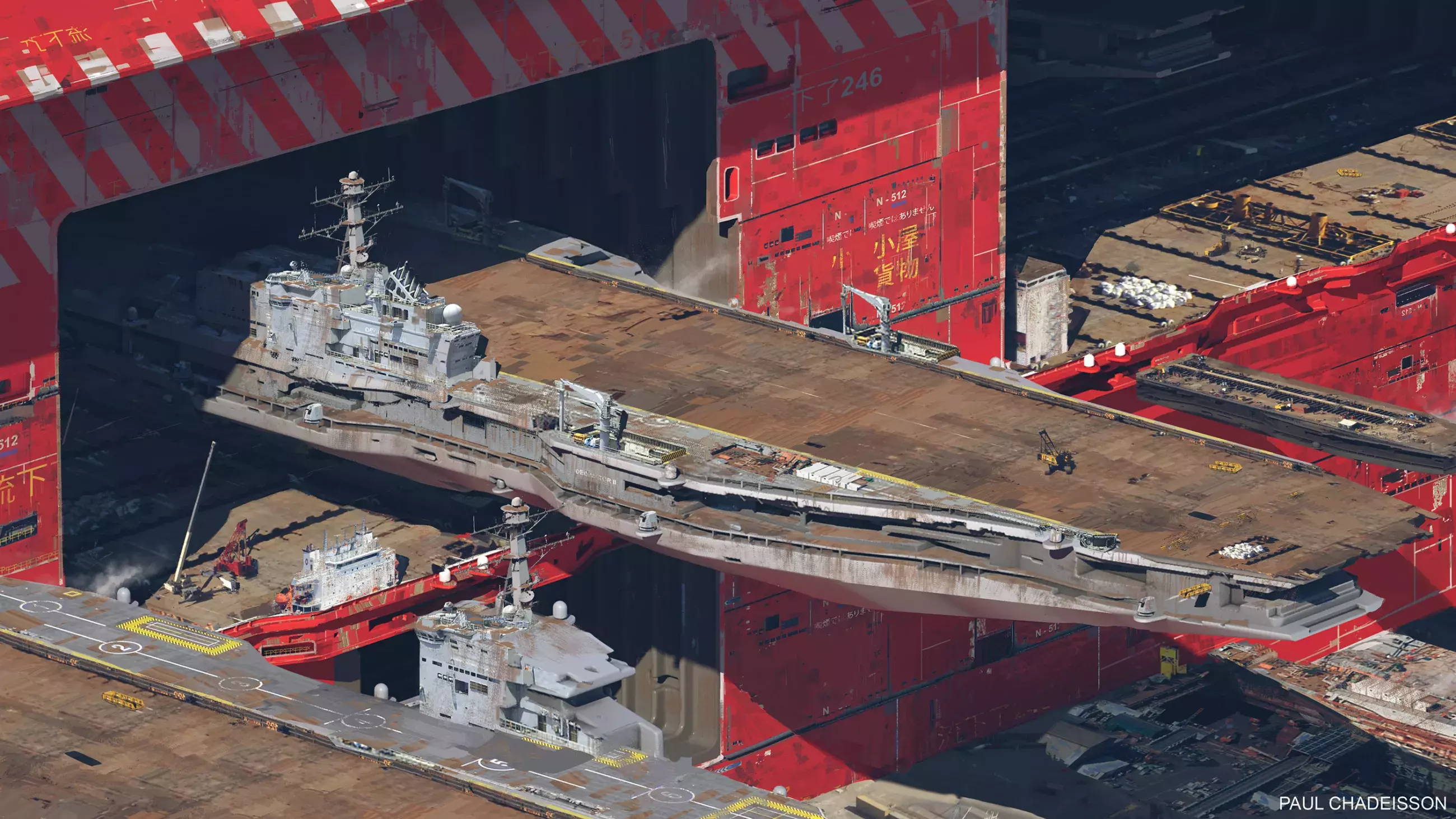 Concept Art for Surreal Air Carriers