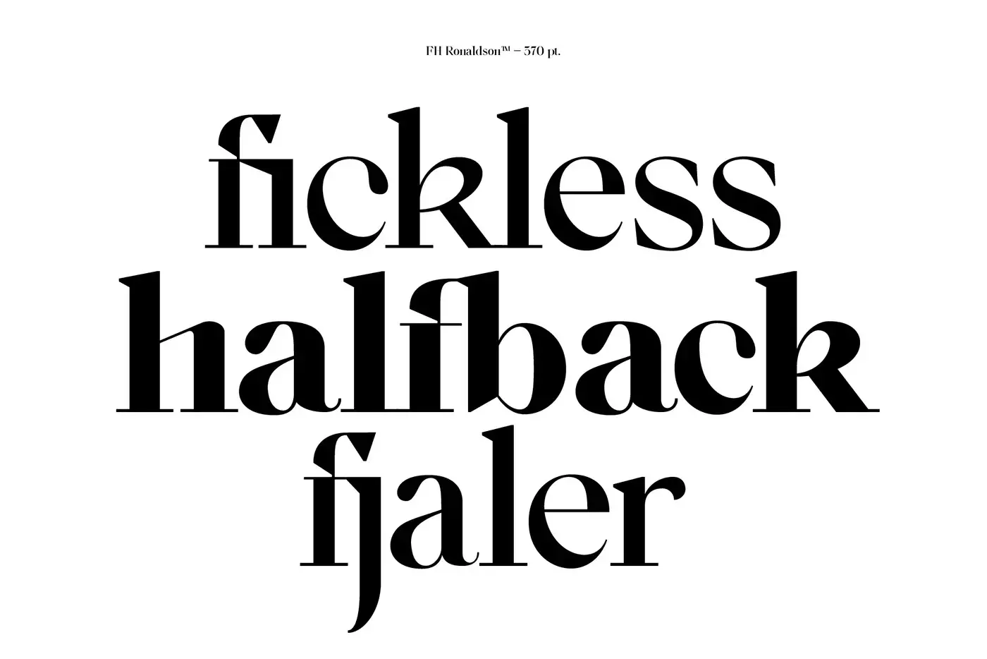 Contemporary FH Ronaldson™ Font Display Family   