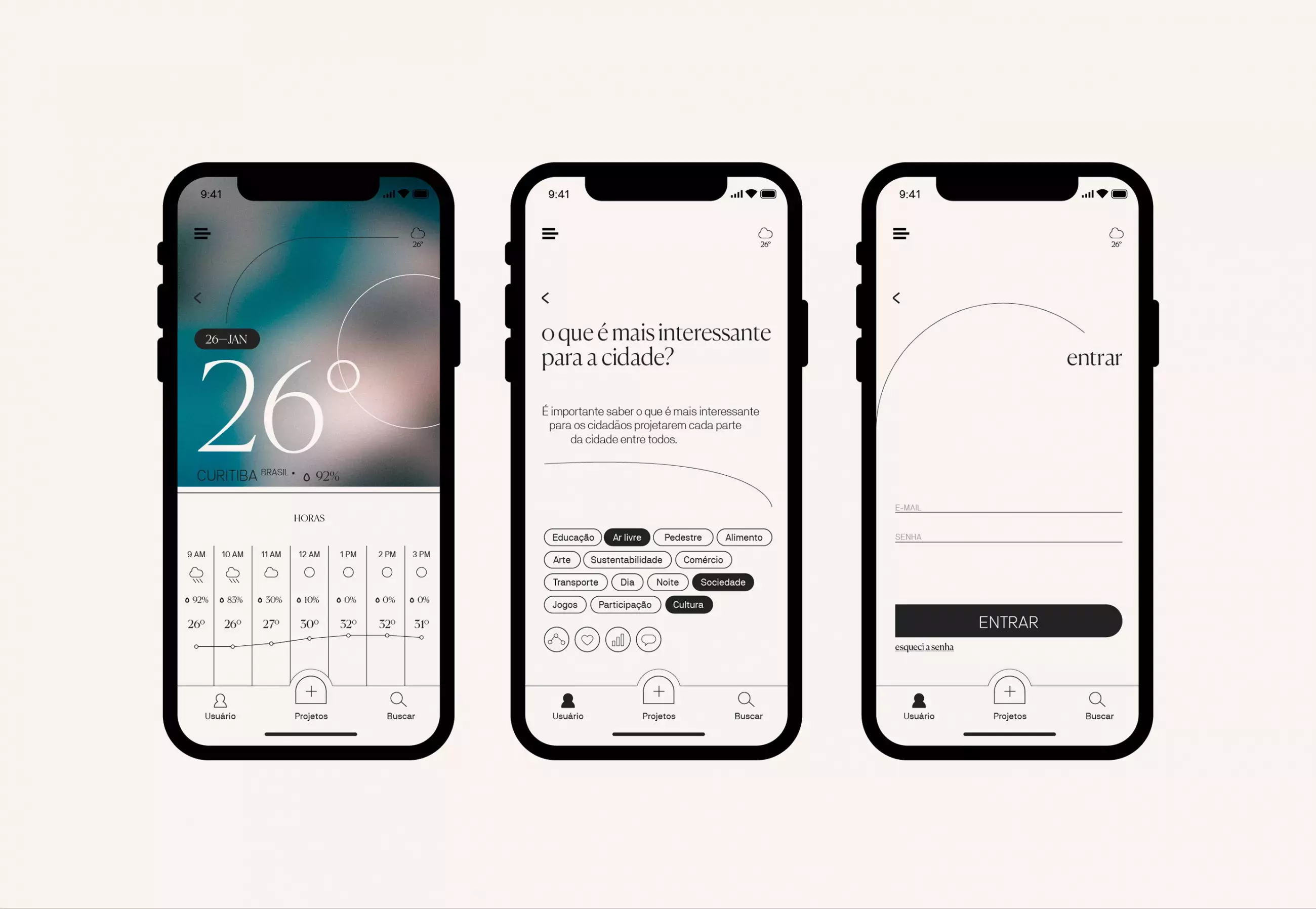 Mobile Web Design for city of Curitiba