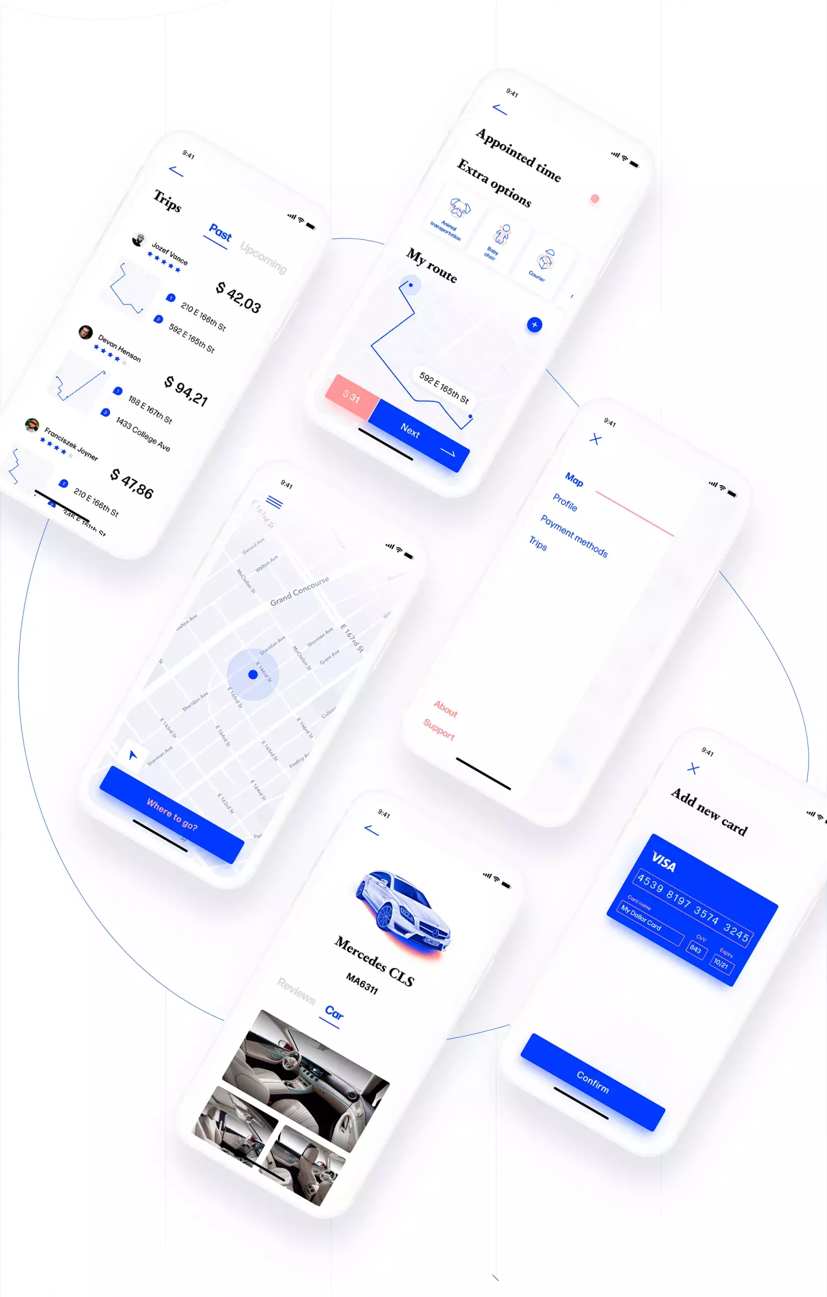 Mobile App Design: NYC Taxi App Concept using Adobe XD