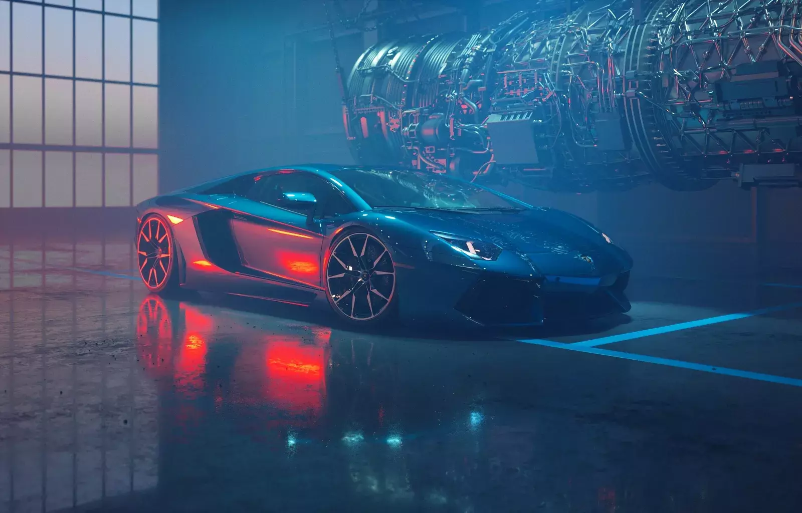 Lamborghini Aventador entirely made in CGI