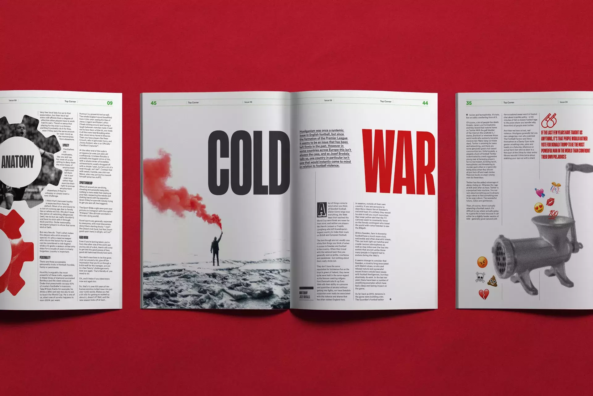 Editorial Design for Top Corner Magazine