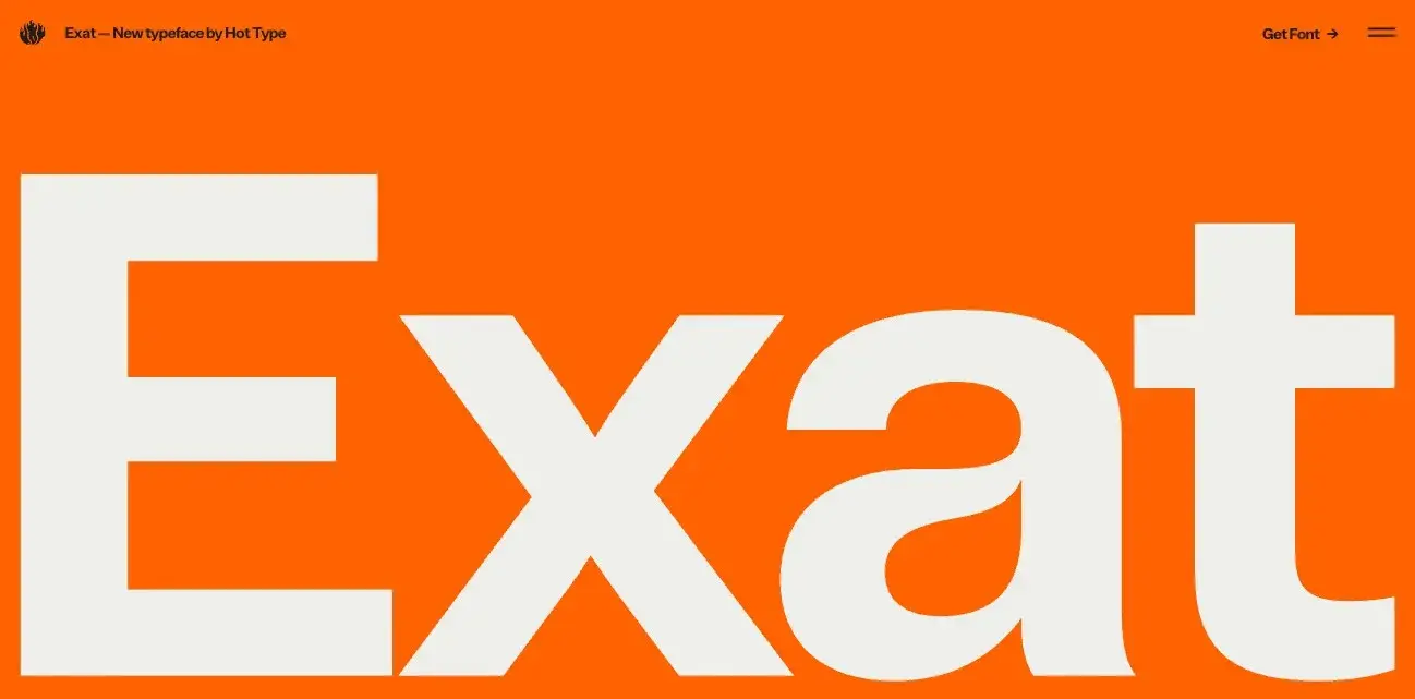 Exat variable font microsite by Studio Size for Hot Type