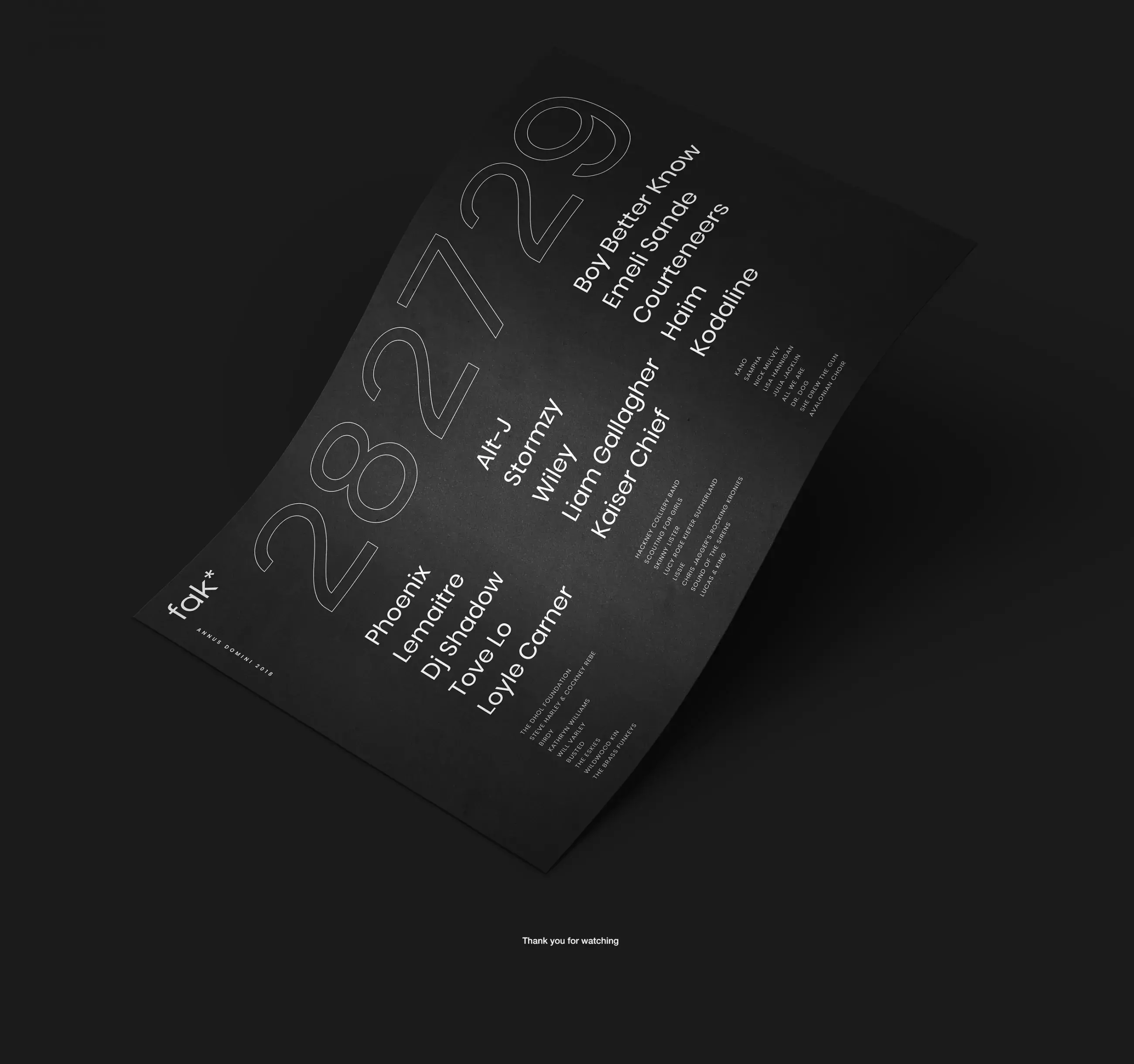 Brand Identity and Web Design for Fak* Music Festival