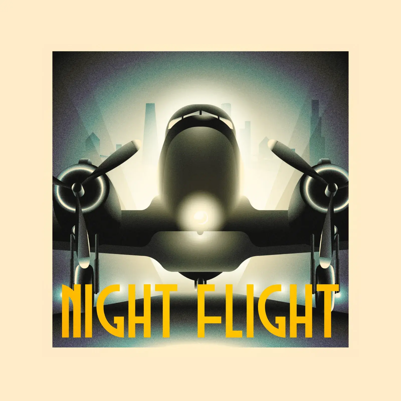 Vintage poster style illustration work of Dongkyu Lim