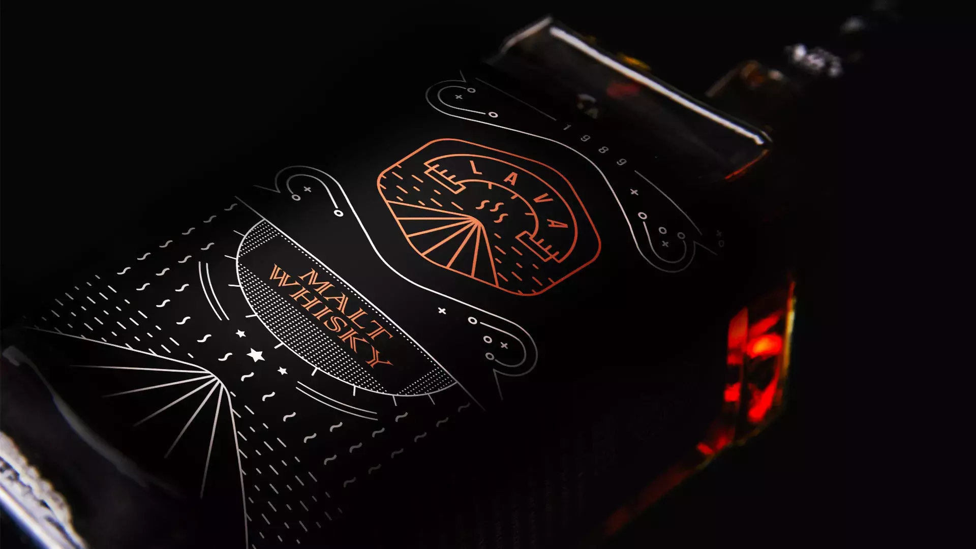 Intricate and Modern Brand Identity for Whiskey Bottle