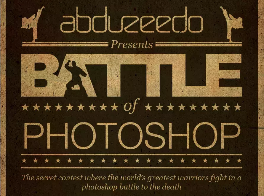 Photoshop Battle Poster in Illustrator
