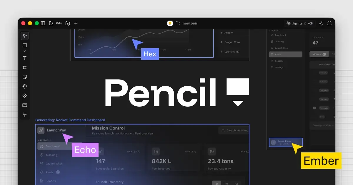 Pencil AI design tool Code on Canvas feature for Claude and Codex