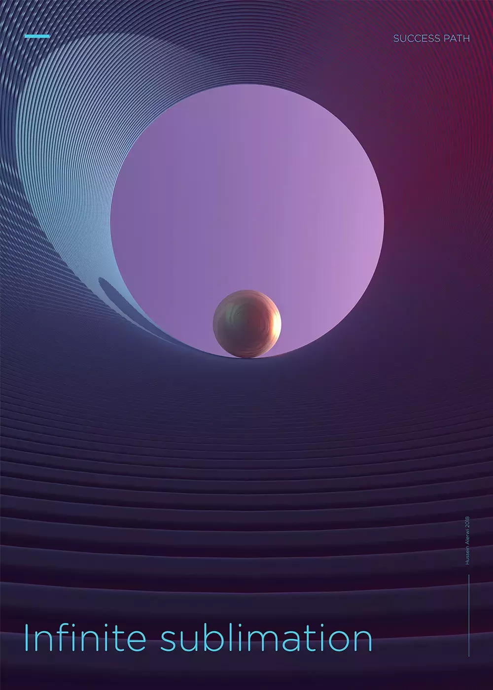 Abstract Poster Design for 5 Drivers for Success