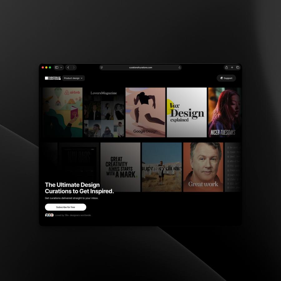 design inspiration videos curated by Curation of Curations